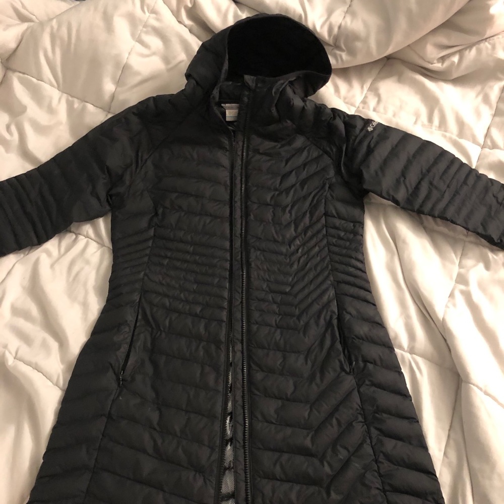 Columbia mid length puff jacket